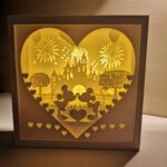 Tablou 3D luminos shadow box Minnie Mickey