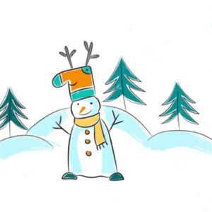 Felicitare video animată de Crăciun - Omul de zăpadă